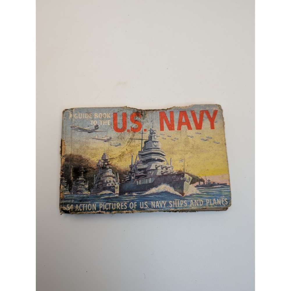Vintage 1942 US Navy Guide Book Whitman Publishing WWII Ships Planes Barry Bart